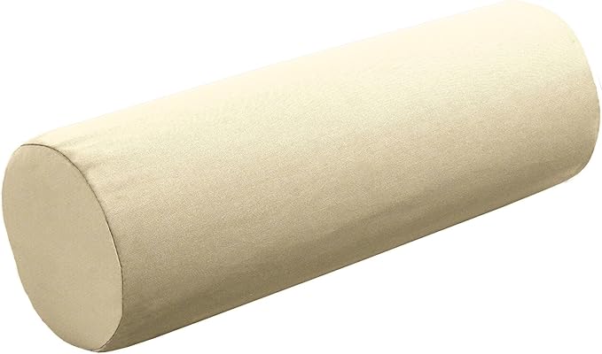 Cushion Source 20" x 6" Sunbrella Bolster Pillow, Indoor/Outdoor Decorative Support Pillow, Fade and Water Resistant, Sunbrella Canvas Vellum