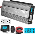 2000W Pure Sine Wave Power Inverter 12V DC to 120V AC with LCD Display Remote GFCI Outlets FCC Approved Compatible with Lithium Battery Starlink for Solar Off-Grid Home Car RV Truck LEESKY