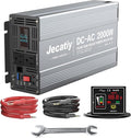 2000 Watt Pure Sine Wave Power Inverter DC 12V to 110V/120V AC Converter with 2 AC,18W USB, and 30W Type-C Charging Ports, Car Solar Power Inverters with LCD Display for Home RV Truck