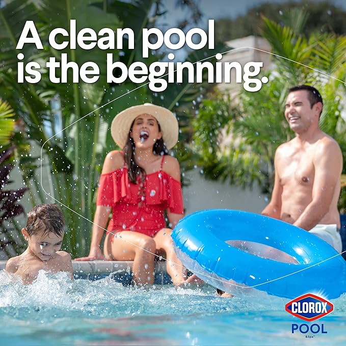 Clorox® Pool&Spa All in One XtraBlue Chlorinating Granules, Dual Action Sanitizer & Shock, Kills Bacteria (27 LB)