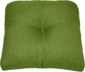 BrylaneHome Tufted Chair Cushion - 18" L x 17" W x 3" H - Patio & Outdoor - Patio & Outdoor - Water, Stain & Fade Resistant - Willow