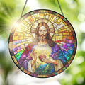 FLAGWIX Christmas Christian Gifts for Women Faith - Stained Glass Window Hanging 8 in - Birthday Catholic Religious Gifts, Suncatchers Windows Hanging, Spiritual Suncatcher Home Garden Decor