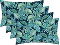 RSH DECOR: Lumbar Throw Pillows Set of 4 | 20” x 12" | All-Weather Spun Fabric | Water and Fade-Resistant | Outdoor Support Pillows for Patio Furniture | Crestwood Marine