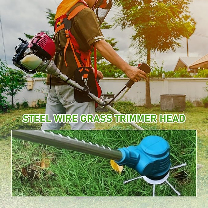 Steel Wire Grass Trimmer Head, 2025 New String Trimmer Replacement Head for Electric Battery Powered Cordless String Trimmer,6 Inch Wired Trimmer Blade for Lawn Mower Tray（6 Blade+3 Blade）