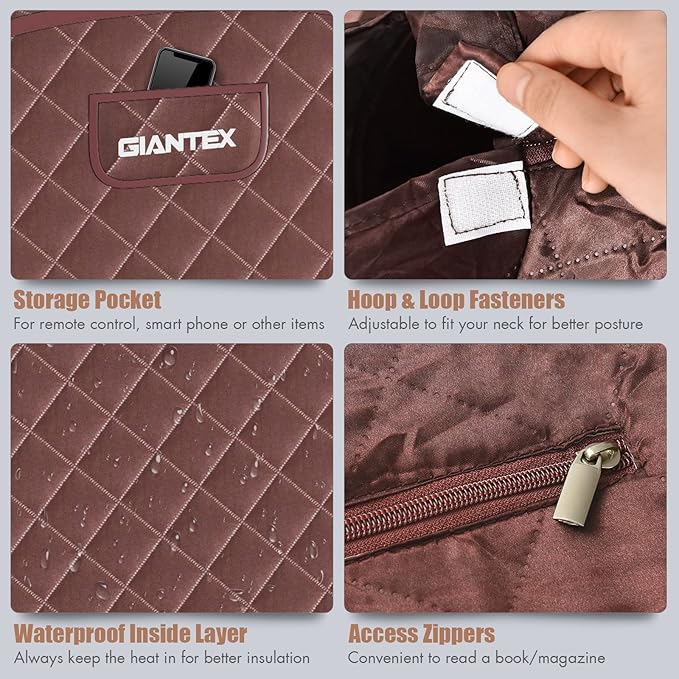 Giantex Portable Folding Sauna, 1 or 2 Person Steam Spa with Remote Control, Folding Chair, Foot Massage Roller, Absorbent Mat, 9 Temperature Levels, 3L Steamer, 800W Home Full Body Spa Tent (Brown)