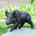 20.87 inch Wild Boar Statue Garden Decor. Durable Resin Outdoor Garden Sculpture and Yard Art Decoration. Suitable for Courtyard Lawns and Patios - Large Lifelike Animal Statue with Weather