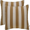 RSH DECOR: Sunbrella Square Throw Pillows Set of 2 | 20" x 20" | Water and Fade-Resistant Performance Fabric | Outdoor Pillow Covers with Down-Alternative Inserts | Maxim Heather Beige