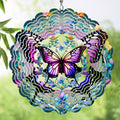 Butterfly Wind Spinners Outdoor - 12 inch Butterflies Outdoor Hanging Wind Sculptures Birthday Gifts for Women, Mom, Grandma, Gardening for Garden Decor for Outside, Patio, Yard, Lawn, Balcony
