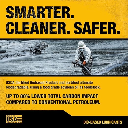 DEWALT – Biodegradable Bar & Chain Oil – Green, Eco-Friendly, Non-Toxic Professional Bar & Chainsaw Lubricant – Ultraclean All-Season Oil for Gas, Electric Saw, and Pole Saw, 32 oz