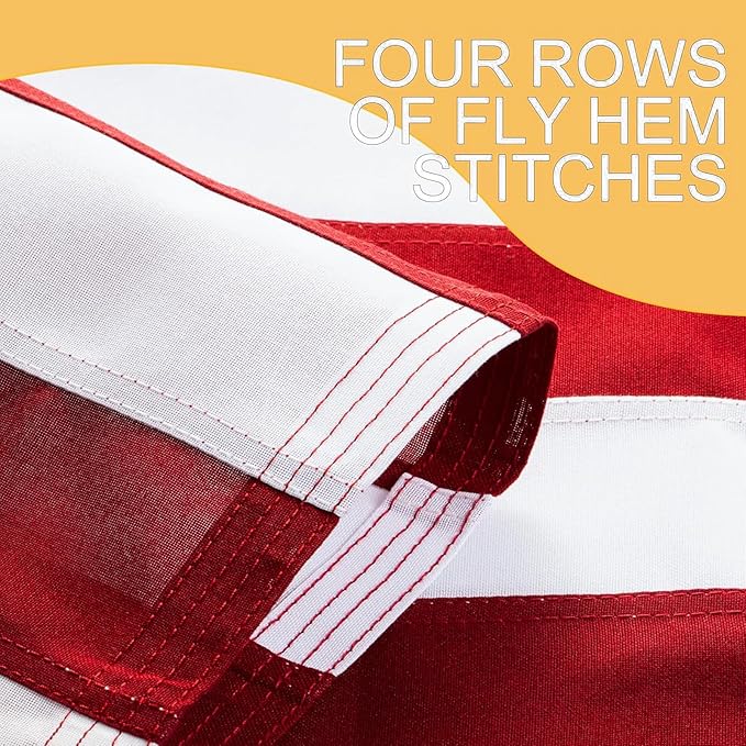 American Flag 4x6ft Ultra Durable for Outside, TearProof Spun Polyester, Embroidered Stars, Brass Grommets, Perfect for Outdoor US Flag, Show Your Patriotism with Long-Lasting Quality