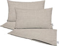 RSH DECOR: Sunbrella Pillow Covers Set of 4 | Covers Only - 20" x 12" | Outdoor Lumbar Pillow Covers Crafted with Sunbrella Performance Fabric | Cast Silver