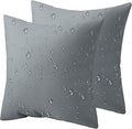 Phantoscope Pack of 2 Premium Dual Usage Outdoor Pillow Inserts, Waterproof Throw Pillows No Cover Needed, Colorful Decorative Couch Sham Cushion Stuffer Patio Couch Tent, Gray 20 x 20 Inches