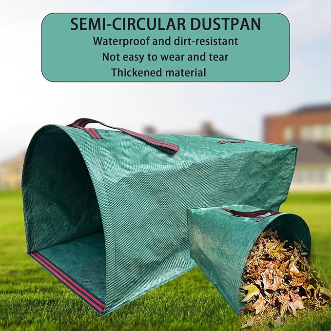 Leaf Dustpan, Leaf Collector, Large Yard Dustpan-Type Lawn and Leaf Bags Reusable, Leaves Collector, Garden Bags for Leaves, Debris, Grass, Clippings, Lawn Trash 53Gallon