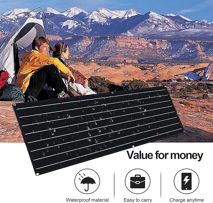 1200 Watt Flexible Solar Panel for RV, 2 × 600 Watt 12 Volt Solar Power Panel Kit with 40A Solar Charge Controller Monocrystalline Solar Panels for Camping Off Grid Car Battery Charging Boat