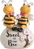 Leekung Bee Statue for Garden Decor,Honey Bee Gifts Spring Decor for Outdoor,Bumle Bee Figurines Decoration for Garden Patio Yard Lawn&Indoor Table Shelf Kitchen Home Decor,Best Gifts for Bee Lovers