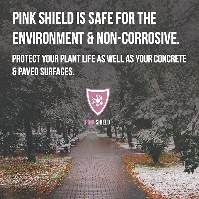 Pink Snow Shield Ice Melt (50 LBS) - A Pet Safe Ice Melt That is Effective Below Zero Degrees and is Safe for Our Children, Our Pets and Our Earth (4 Pack)