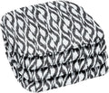 BrylaneHome Indoor/Outdoor Chair Pads (Set of 4) - 16" L x 15.6" W - Water, Stain & Fade Resistant - Black Ikat