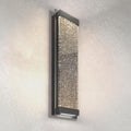 ASD LED 24 Inch Bubble Glass Wall Light Fixture | 22W 530LM 3000K-5000K 100-277V | 3CCT, Waterproof, Dimmable, Up-Down Glow, ETL Listed | Exterior Flush Mount Sconce, Outdoor-Indoor Lighting | Black