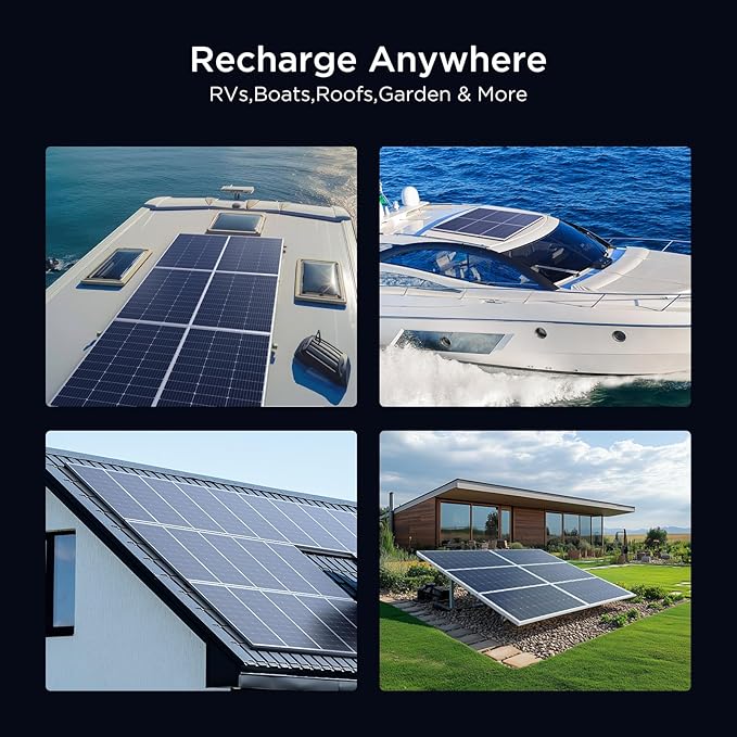 400W Solar Panel, 4 Pcs 12V 100 Watt Solar Panel with High-Output Design, High Efficiency Monocrystalline PV Module,Ideal for RV,Rooftop,Home, Farm, Off-Grid Cabin,Emergency Backup(4PCS)