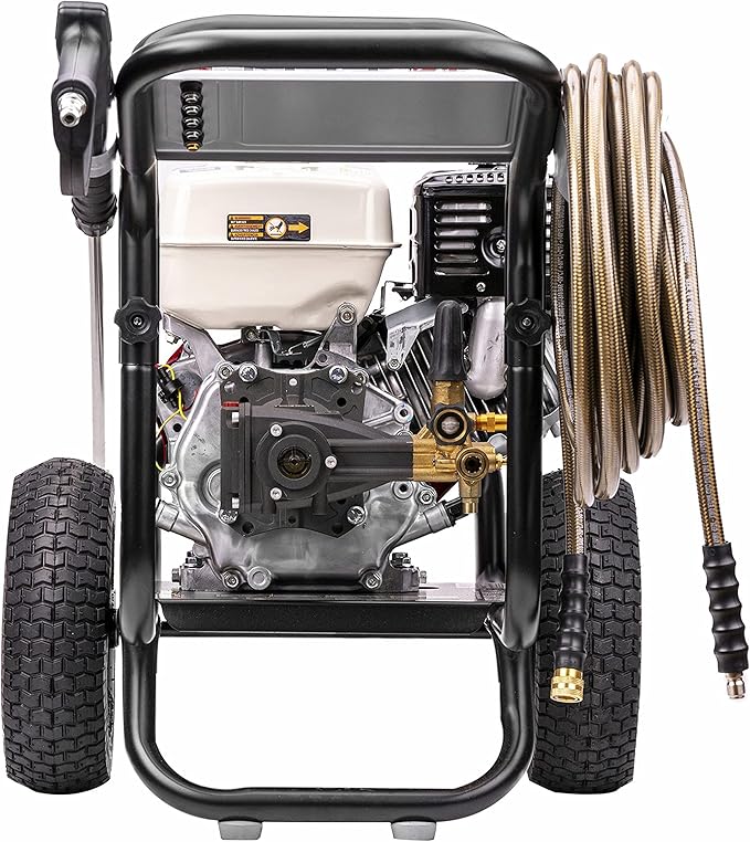 SIMPSON Cleaning PS60869 PowerShot 4000 PSI Gas Pressure Washer, 3.5 GPM AAA Triplex Pump, Honda GX270 Engine, Includes Spray Gun, Wand, 5 QC Nozzle Tips, 3/8-inch x 50-Foot Monster Hose, 49-State