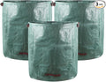 3-Pack 72 Gallons Heavy Duty Reusable Garden Bags with 2 Reinforced Handles & Gloves, Tear-Resistant Leaf Collection Bags for Yard Waste, Lawn Debris, Camping