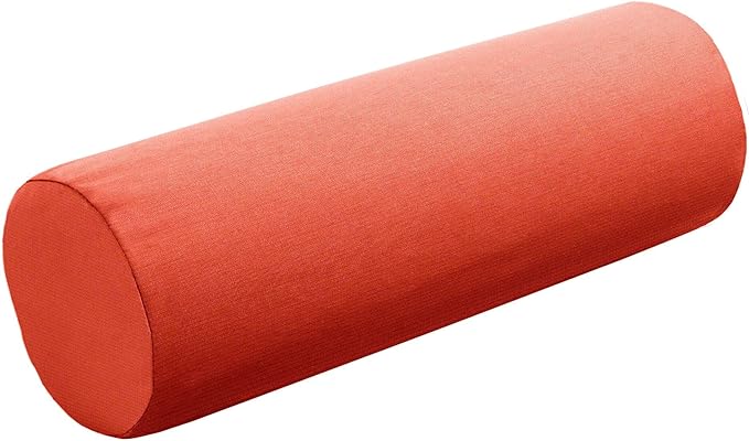 Cushion Source 20" x 6" Sunbrella Bolster Pillow, Indoor/Outdoor Decorative Support Pillow, Fade and Water Resistant, Sunbrella Melon
