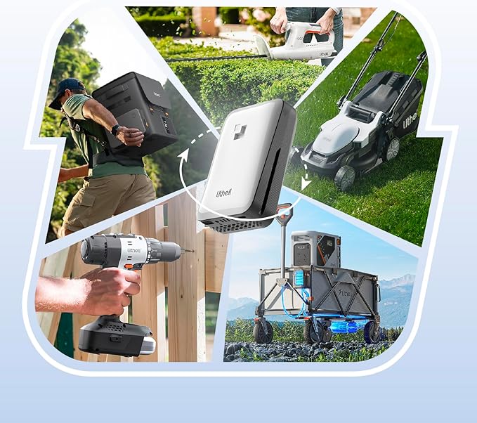Litheli Electric Snow Shovel Cordless 2x20V, Brushless Lightweight Battery Powered Snow Blower with 4.0Ah Battery, Easy Snow Removal Tool for Driveways, Sidewalks, Patios and Decks