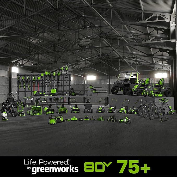 Greenworks 80V 21" Cordless Battery Push Lawn Mower,16" Cordless Battery String Trimmer Combo Kit w/(1) 4Ah Battery & (1) 4A Rapid Charger