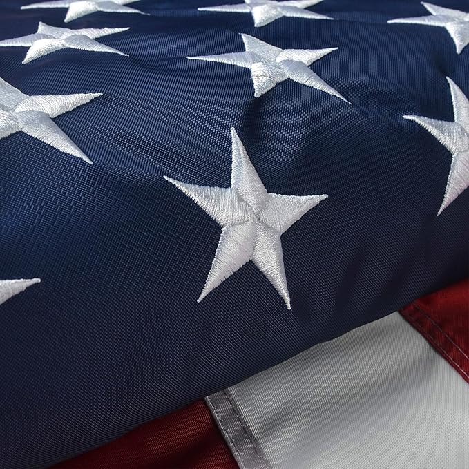American Flag 2x3 Ft, US Flag/USA Flag with Oxford Polyester Material, Vivid Color, Sewn Stripes, Brass Grommets, Embroidered Stars, Perfect for Indoor/Outdoor Use