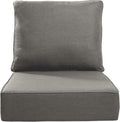 Luxury 24x24x6 Inch Outdoor Cushions - Water&UV&Fade Resistant 1 Set Patio Replacement Seat Cushion for Rattan Mental Wicker Dining Rocking Swivel Chairs Loveseat Couch Sectional Sofa - Grey