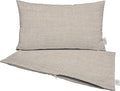 RSH DECOR: Sunbrella Pillow Covers Set of 2 | Covers Only - 20" x 12" | Outdoor Lumbar Pillow Covers Crafted with Sunbrella Performance Fabric | Cast Silver