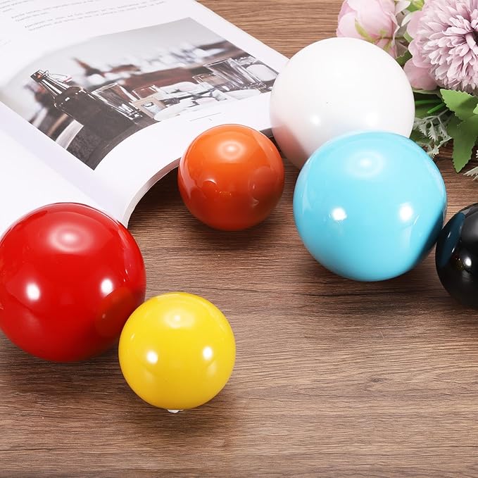uxcell 2 Pcs Gazing Globe Decor Ball 3.5 Inch 90mm Reflective Garden Sphere Hollow Ball, Seamless Stainless Steel Gazing Ball, Smooth Mirror Globe for Garden Home Decor, Bright Yellow