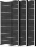 Bifacial 600 Watt Solar Panels 200 Watt Solar Panel 3 Pack 18BB Monocrystalline A+ Cell High-Efficiency Module PV Power Charger Homes Camping RV Battery Boat Caravan Other Off-Grid Applications