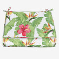 BrylaneHome Extra-Thick Seat Cushion - 23”L x 22”W x 5.5”H - Patio & Outdoor - Water, Stain & Fade Resistant - Hibiscus