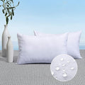 MIULEE Pack of 2 16x24 Outdoor Pillow Inserts, Outdoor Throw Pillows Water-Resistant Decorative Premium Rectangle Pillow Stuffer Sham for Porch Swing Couch Sofa Cushion Patio Furniture