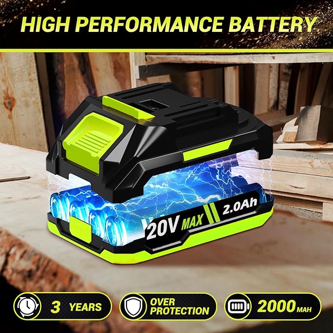Brushless Mini Chainsaw with 1000W High Power Motor, 36 FT/S 6Inch Cordless Power Chainsaw with Auto-Oil System, 2025 Upgraded 20V Electric Chain Saw with 2x2000mAh Battery & Quick Charger, 3 Chains