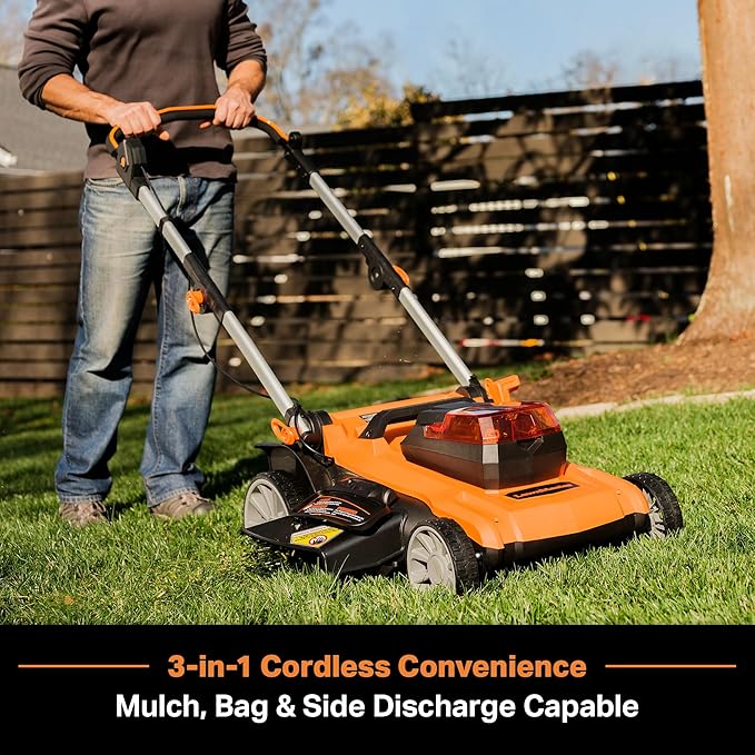 LawnMaster CLMF4819A 48V MAX* 19-inch Brushless Cordless Mower with 2X24V MAX* 4.0Ah Battery and a Dual Charger