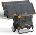 pecron E3600LFP Solar Generator 3072Wh with 2x300W Solar Panels Trolley Kit, 5x3600W AC Outlets Portable Power Station, LiFePO4 Battery Backup Expanded to 15.36KWh, Power Station for Home Use, Camping