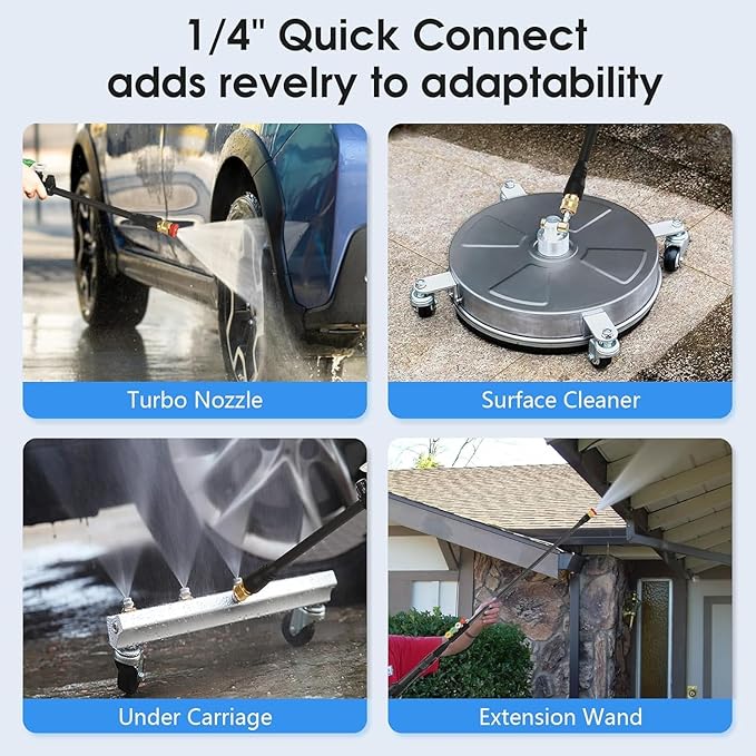 Electric Pressure Washer 5000 PSI,2.8 GPM Power Washer with Foam Cannon,Portable Cleaner with 33ft Hose Reel,4 Nozzle Tips,and Soap Bottle for Cars/Home/Driveways/Patios/Decks/Fences
