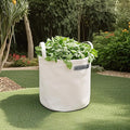 Lawn Bags for Yard Waste | Heavy-Duty Collapsible Leaf Bag, 20 Gallon Reusable Garden Clippings Container & Outdoor Trash Can with 2 Carry Handles (Middle)