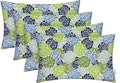 RSH DECOR: Lumbar Throw Pillows Set of 4 | 20” x 12" | All-Weather Spun Fabric | Water and Fade-Resistant | Outdoor Support Pillows for Patio Furniture | Livi Courtyard Floral