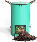 Reusable Garden Yard Waste Bag – 32 Gallon Breathable Thickened Reusable Lawn Bag, with 4 Handles for Easy Moving & Foldable Design, for Leaf & Miscellaneous Debris Collection(Green)
