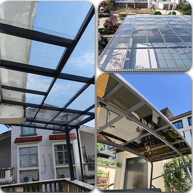 2mm Polycarbonate Sheet,Polycarbonate Greenhouse Panels,Roofing Transparent Insulation Daylighting Panels,Strong and not Easily Deformed,for Greenhouse Sheds Roofs,Carports.(Blue,4X 29.5ft)