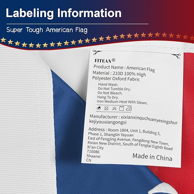 4x6 American Flag Outdoor Heavy Duty,4by 6 American Flag,US Flag,4' x 6' America Flag,America Flags For Outside 4x6,Embroidered USA Flags 4x 6,Long Lasting 4 by 6 Best High Wind all Weather US Flags