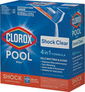 Clorox® Pool&Spa™ Shock Clear, for Crystal Clear Swimming Pool Water, Swim-ready in 15 minutes, Suitable for vinyl pools (6-Pack)