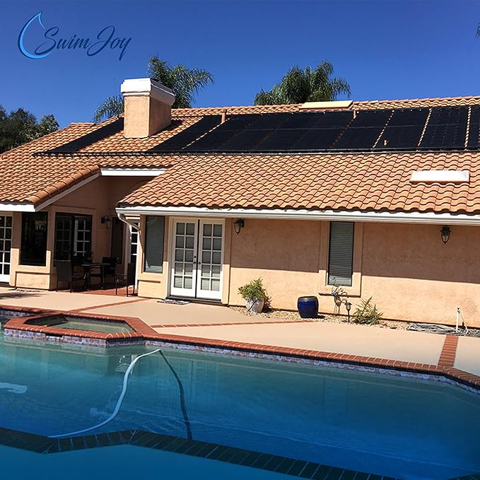 Industrial Grade Solar Pool Heater DIY Kit - Superior High-Wind Strapless Mounting System & Maximum Freeze Resistance (4-4'x12.5' / 200 Square Feet)
