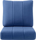 Luxury 24x24x6 Inch Kitty Outdoor Cushions - Water Resistant 1 Set Deat Seat Patio Furniture Cushion for Wicker Dining Rocking Swivel Chairs Loveseat Couch Sectional Sofa - Navy Blue