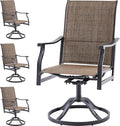 Soohow Patio Dining Chairs Set of 4, Swivel Outdoor Patio Chair with Paded Textilene Fabric, All Weather Outdoor Seats Ergonomic Comfort, Perfect Seats for Backyard, Balcony, and Garden