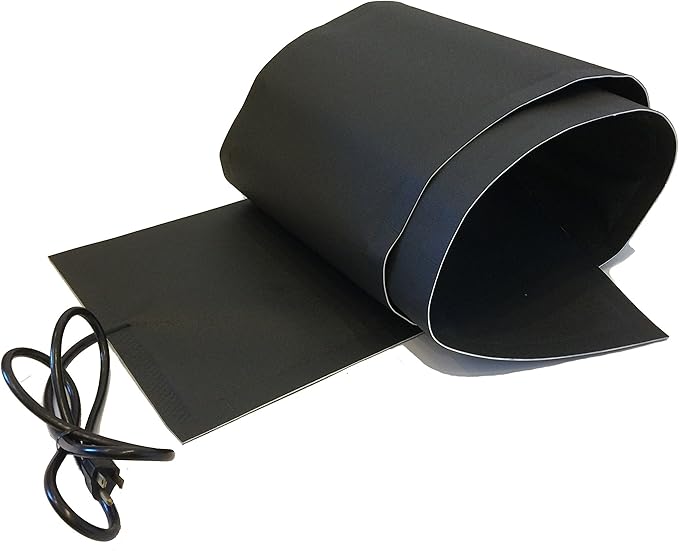 RHS Snow Melting Mats – Roof & Valley Heater for Ice Dam Prevention – American-Made, Black, Melts 2” Snow per Hour (25’ x 13”)