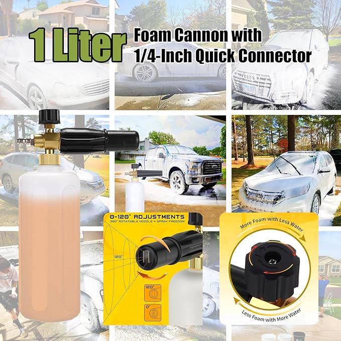 Wall Mounted Pressure Washer - Max 5500 PSI 3.6 GPM, 5 Levers Power Washer with 66FT Retractable Hose for Car/Driveway, Automatic Rewind, Any Length Lock